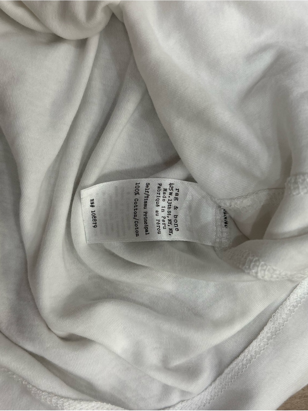rag & bone / JEAN white mock neck tank top zip back - Picture 3 of 4